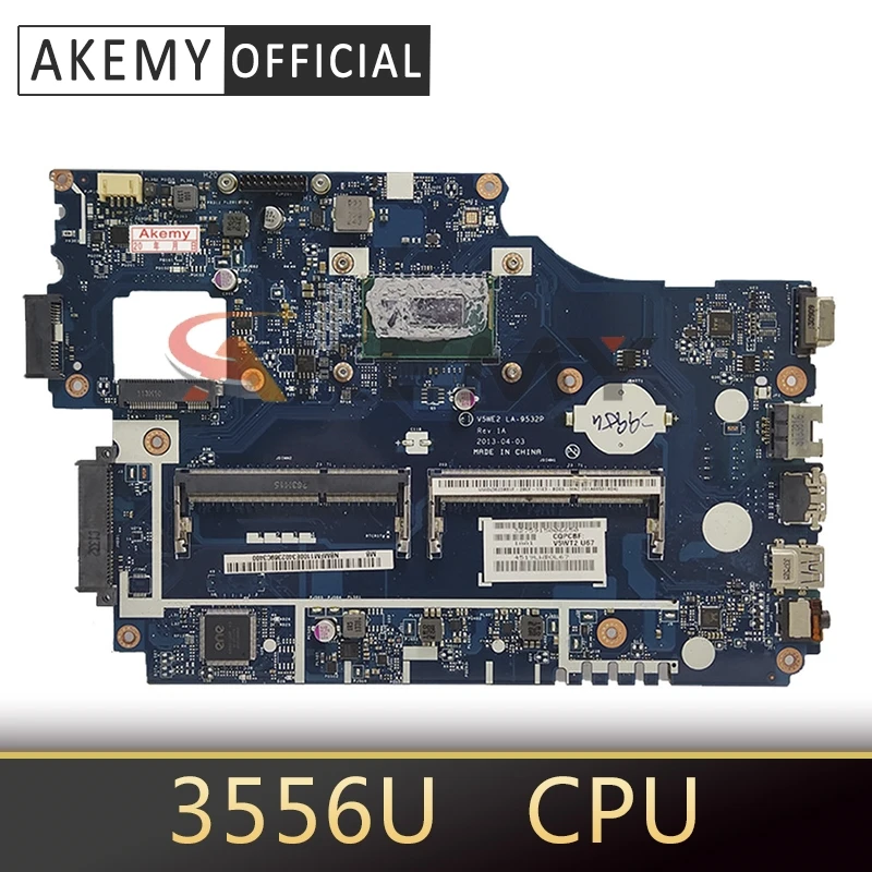 

Материнская плата Akemy для ноутбука ACER Aspire E1-572 Pentium 3556U, системная плата LA-9532P SR1E3 DDR3