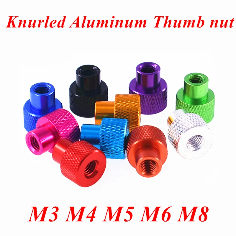 M3 M4 M5 M6 M8 Thumb Nuts Through hole Aluminum Frame Hand Tighten Flange Nut Step Knurled Thumb Nut