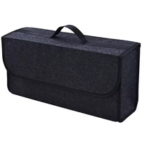 automobile accessories car trunk organizer car soft felt storage box cargo container box trunk bag stowing tidying holder multi
