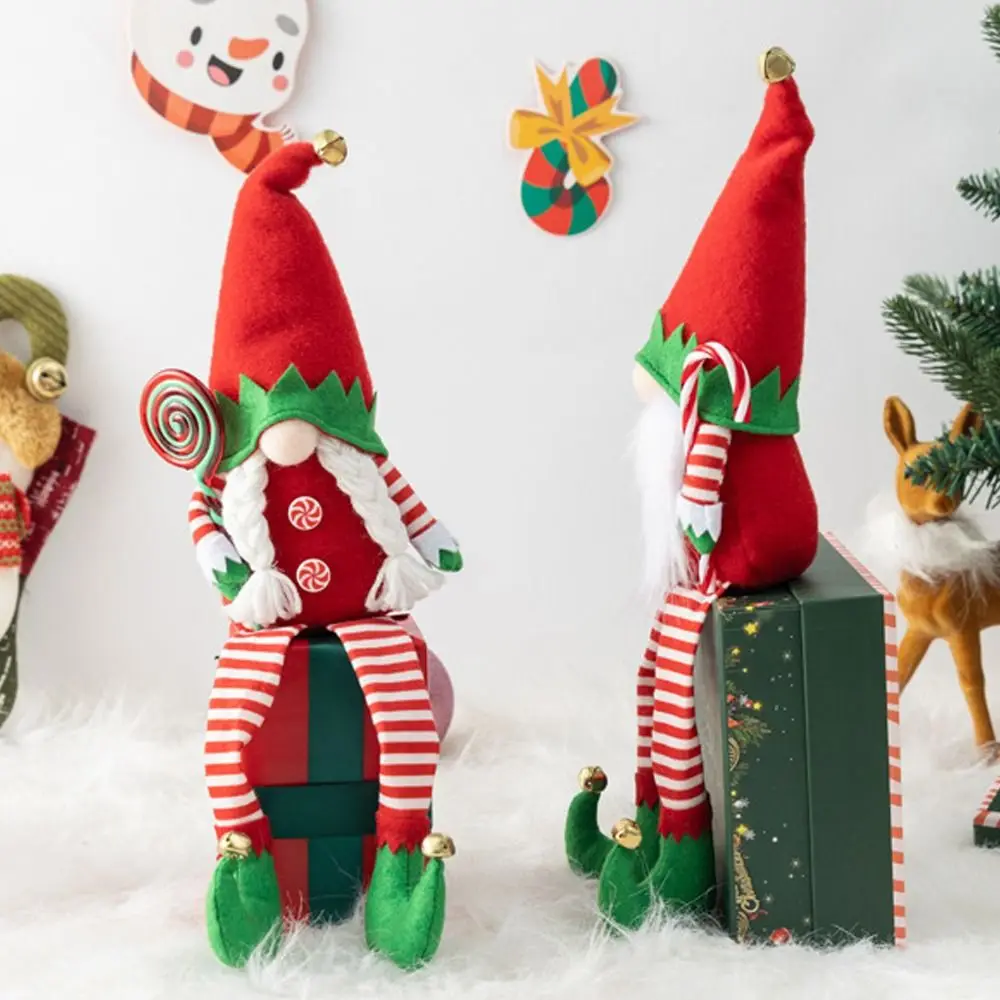 Милые рождественские куклы-эльфы гномы длинные ножки мягкая Рождественская