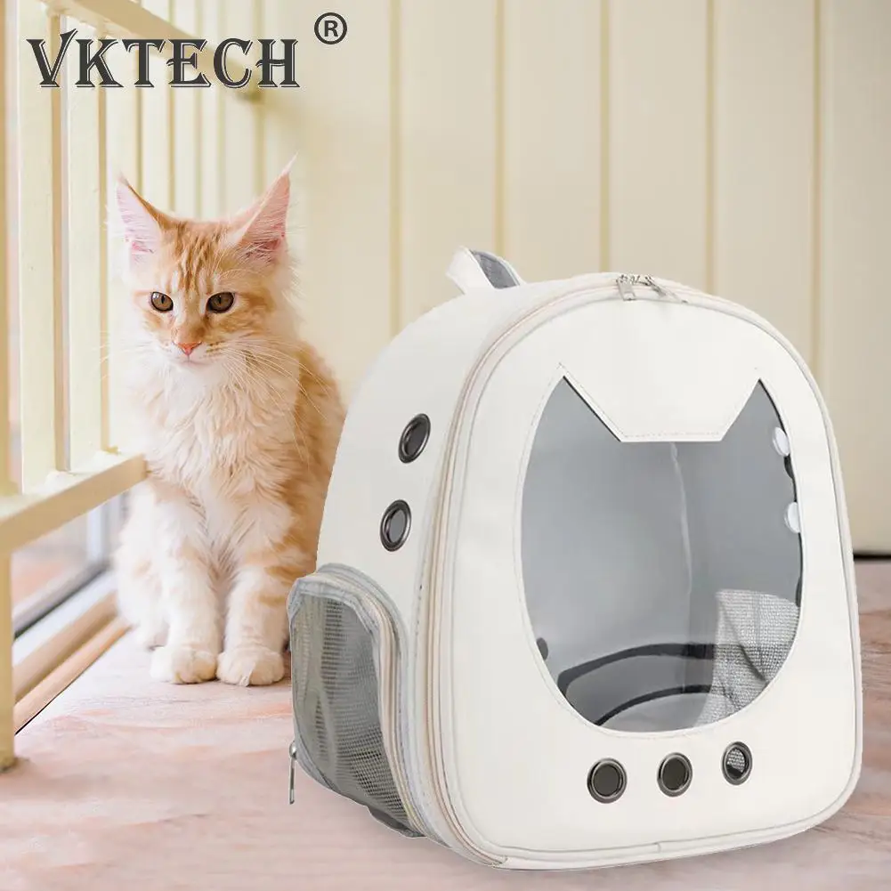 

Portable Travel Shoulder Backpack Puppy Kitten Transparent Breathable Outdoor Traval Pet Cat Dog Large Carrier Bags 35x35x20cm