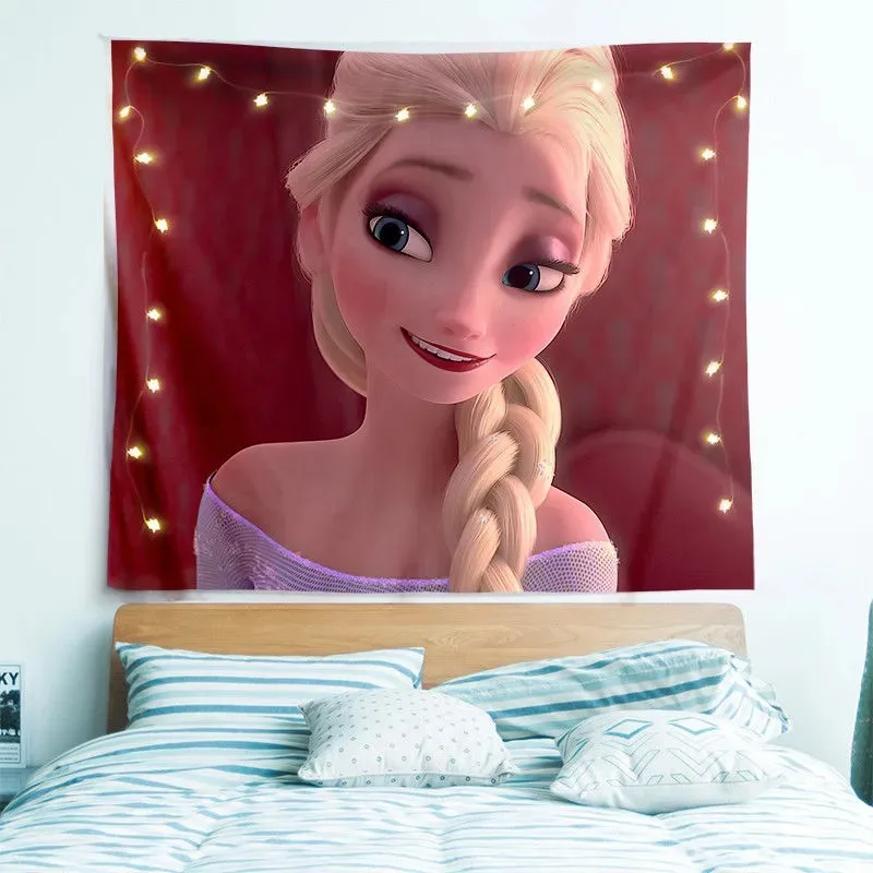 

Disney Fronzen Elsa Anna Tapestry Wall Hanging HD Print Tapestry for Bedroom Home Decorative Wall Art Child Gift Wall Decor