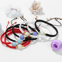 fashion luminous beads braid bracelet handmade rope woven bracelets adjustable couple glowing bracelet for men women jewelry
