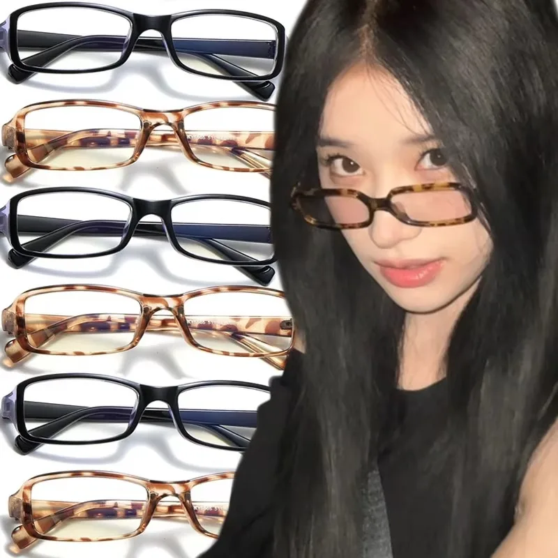 Корейские японские очки в маленькой квадратной оправе женские стиле ретро