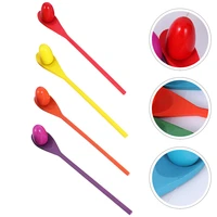 8pcs wooden egg and spoon race game outdoor party games egg spoon race game