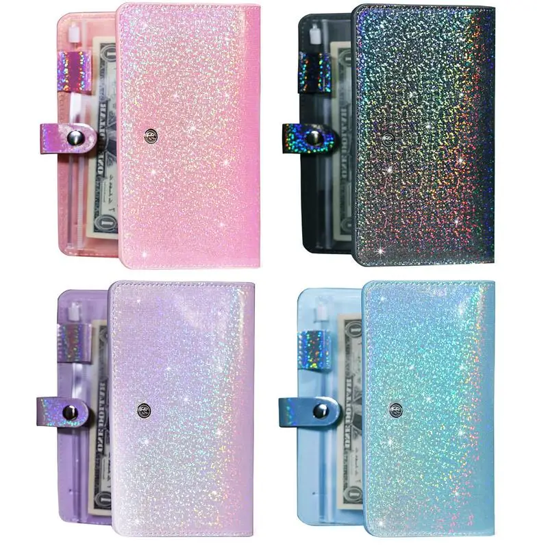 

Папка для бумаг Gypsophila A6, органайзер для экономии денег, однотонная стильная бюджетная папка с конвертами на молнии, портативная