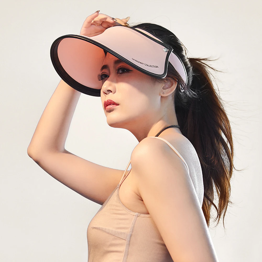 

US Stock OhSunny Women Sun Visor Cap Anti-UV UPF 50+ Sun Protection Hats Adjustable Breathable Soft Summer for Outdoors