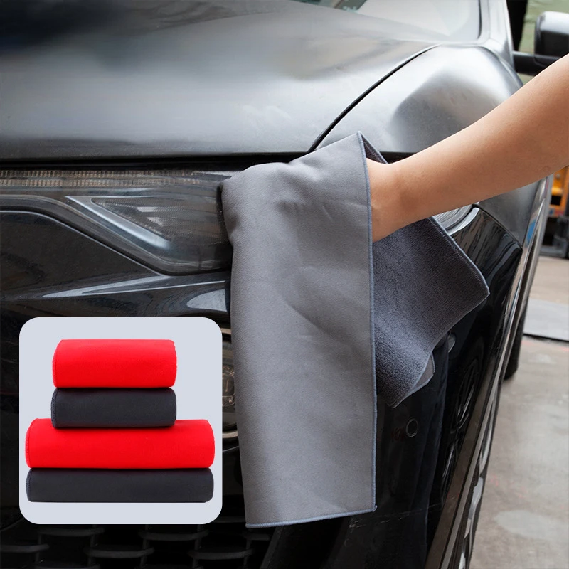 

Car Wash Towel Car Cleaning Double-sided Velvet Towel Suede Car Towel Thickened Coral Velvet Water Absorption and Stain Removal