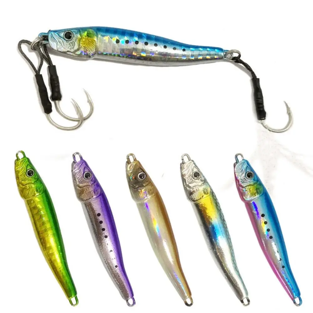 

With 3 hooks 3D Printed Fishing Lure Durable jigging 65MM/40G Artificial Bait Wobblers 3D Eyes Fishing Tackle Fishing
