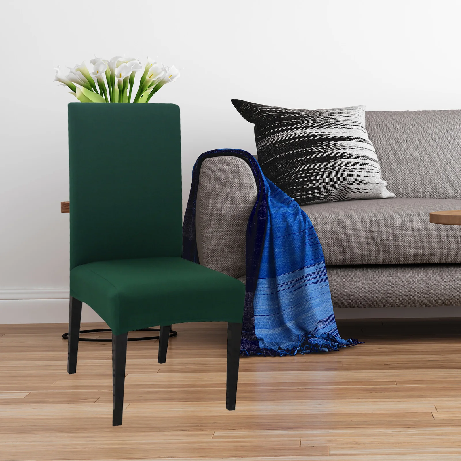 Эластичные чехлы на кресла чехол для обеденных стульев с высокой спинкой