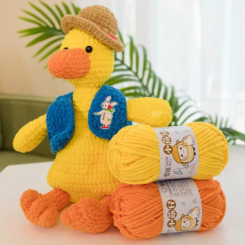 Вязаная пряжа из синели 50 г/шарик мягкая ледяная полоска хлопковая шерстяная