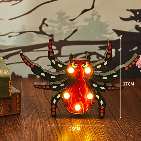Домашний Декоративный светильник на Хэллоуин, летучая мышь, Череп, тыква, фонарь с 2 батареями АА, светильник на Хэллоуин, дом с привидениями, бар, праздничный Декор