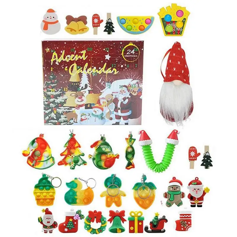 

Kids Advent Calendar Christmas 24 Days Countdown Advent Calendar With Plush Portable Advent Calendar New Year Holiday Gift For