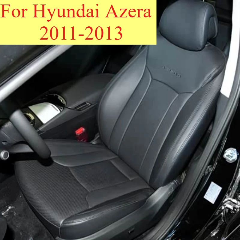 Фото Подходит для Hyundai Azera 2011-2013. Чехлы на сиденья из веганской кожи для 5 передних сидений. №1
