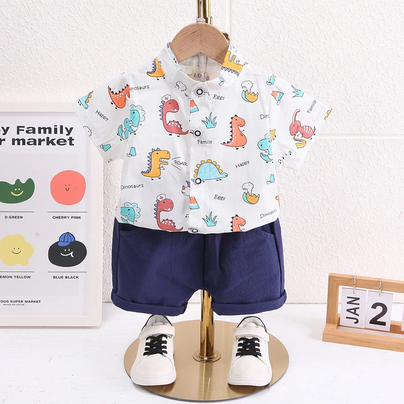 

2023 summer Baby Boys Clothes Sets Short sleeve T-shirt+Pants 2pcs Kids Clothes Sports Suit Toddler Boy Clothing Sets Outfits
