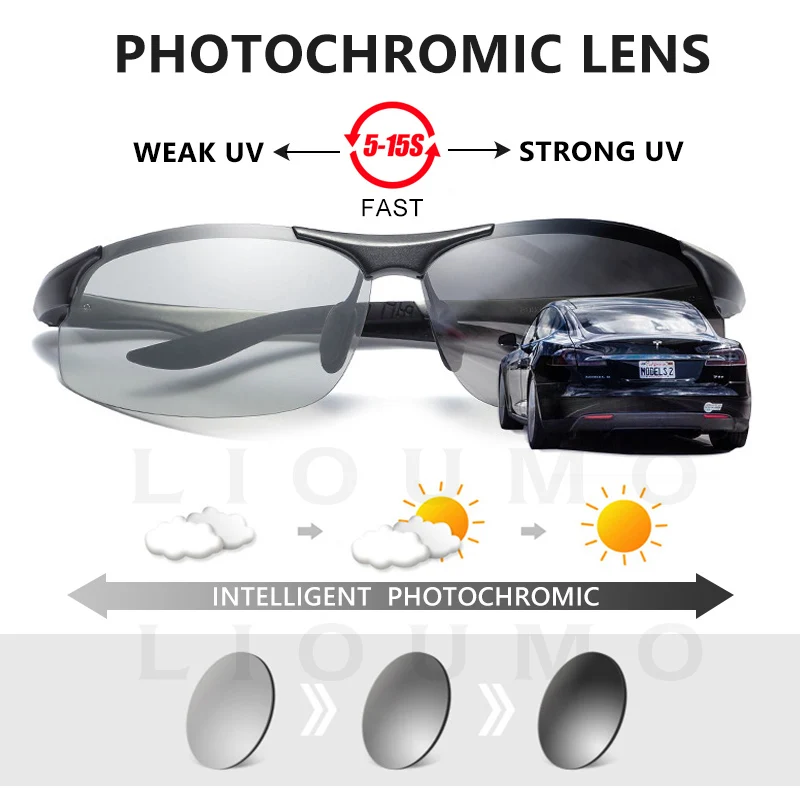 Солнцезащитные очки LIOUMO поляризационные для мужчин и женщин UV-400 в