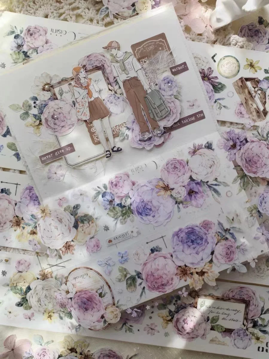 

Vintage Four Seasonal Language Washi PET Tape for Planner Card Making DIY Scrapbooking Plan Decorative Sticker