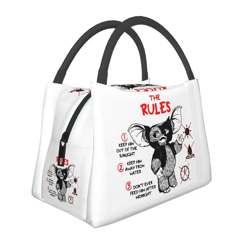 

Gremlins Insulated Lunch Bags for Work Office Mogwai Horror Retro Sci Fi Gizmo Resuable Cooler Thermal Lunch Box Women