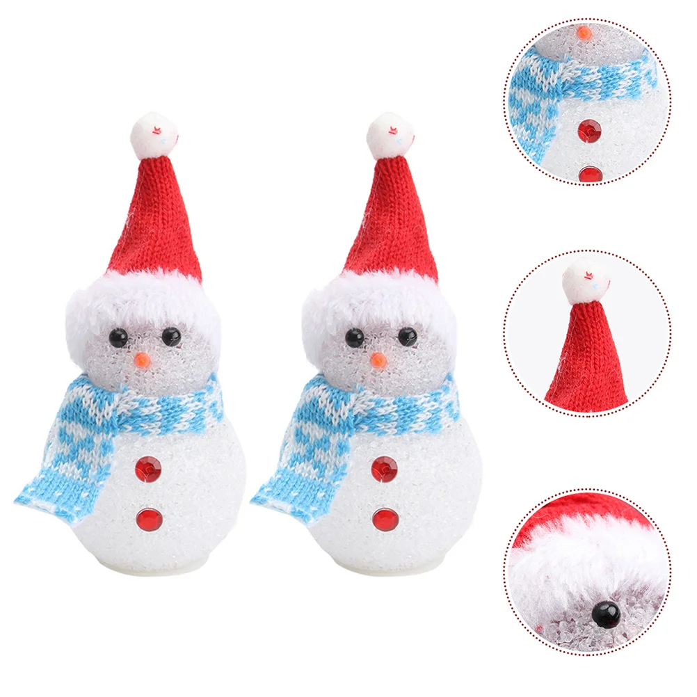 

2PCS Snowman Ornament Craft Xmas Table Christmas Goodie Bag Fillers Snowman Night