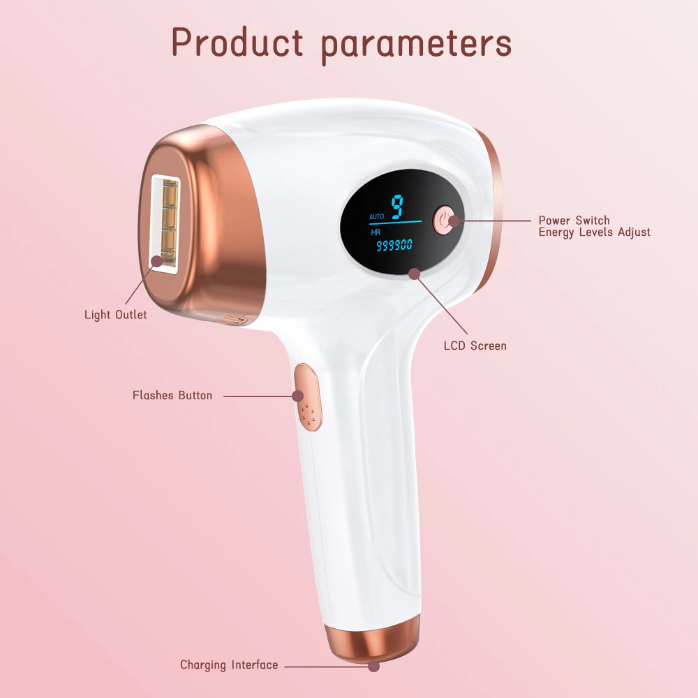 IPL Laser Hair Removal Device 999,900 Flashes 9 Levels Permanent Painless Hair Removal for Whole Body enlarge