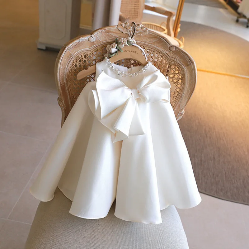 

Little Flower Girl wedding Dress 2022 Girl Birthday Princess Dress Super Fairy Catwalk Children Girl Gown Ball Wedding Skirt Bow