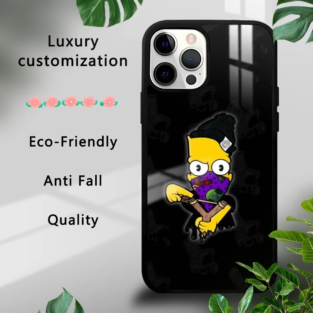 Чехол для телефона S-SimpsonS с забавным мультяшным рисунком iPhone 16 15 14 13 12 11 Pro Xs Max Mini Plus