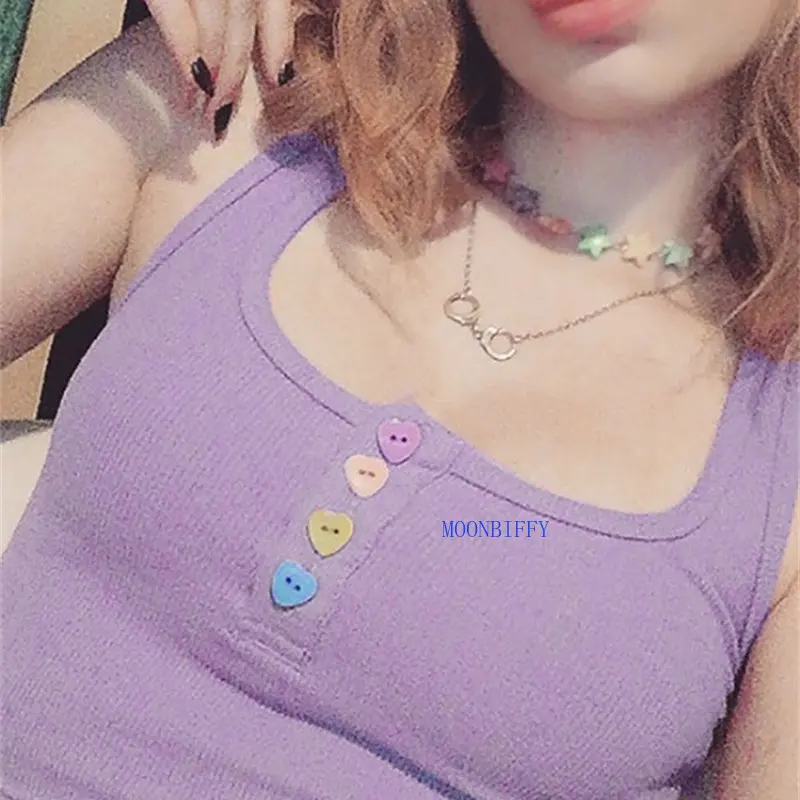 

Летняя однотонная жилетка в рубчик на бретелях, женская одежда, модная уличная короткая тонкая повседневная одежда на пуговицах для активн...