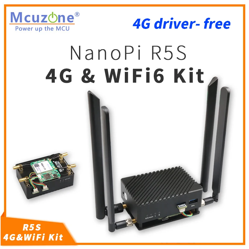 NanoPi R5S_4G LTE & wifi6 kit,4G driver-free, intel AX200,8265C,MT7921k, Debian Andriod  Ubuntu LEDE