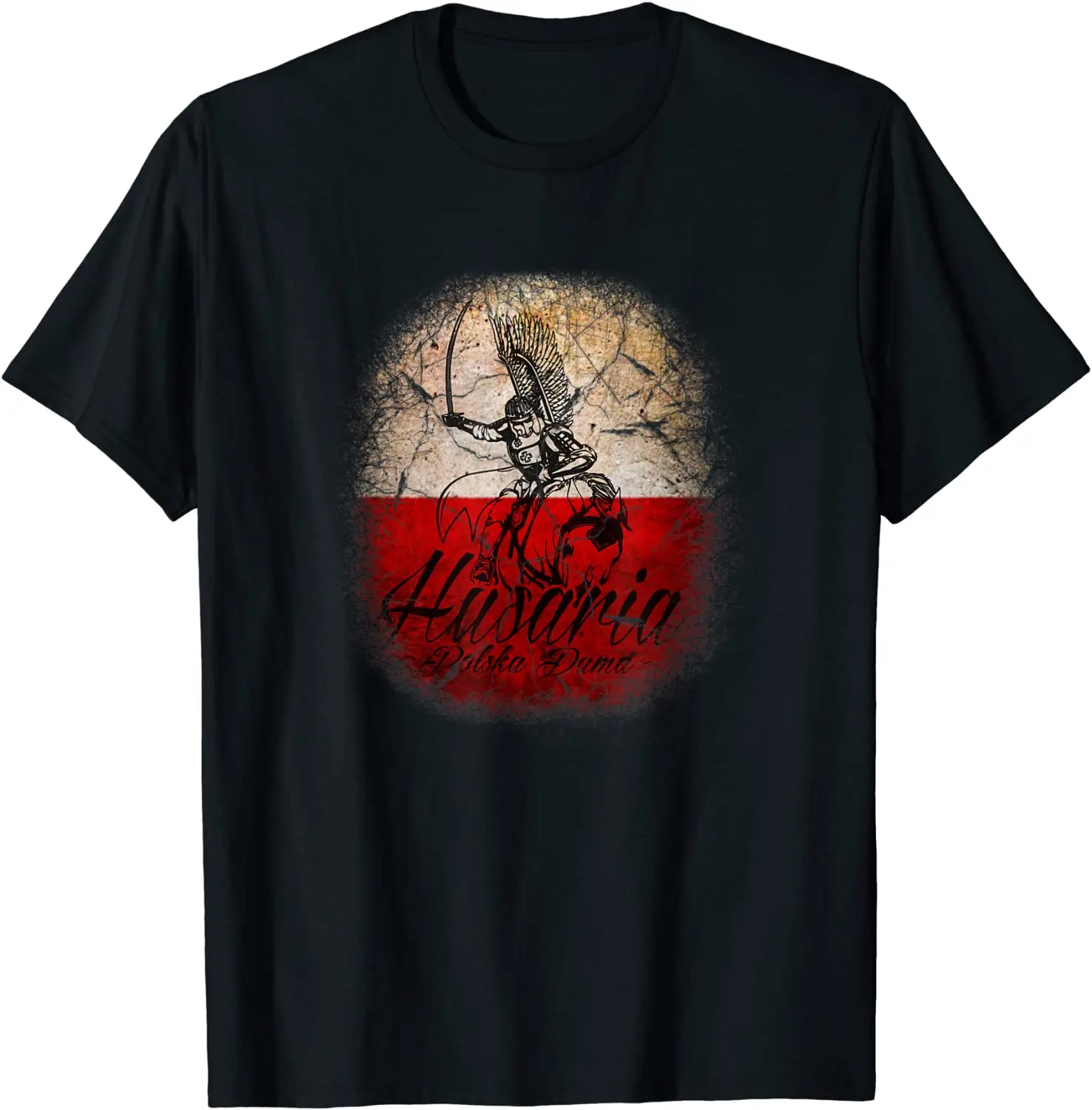 Polska Husaria Hussar-Warrior Polish Flag Men T-Shirt Short Sleeve Casual 100% Cotton Summer Shirt