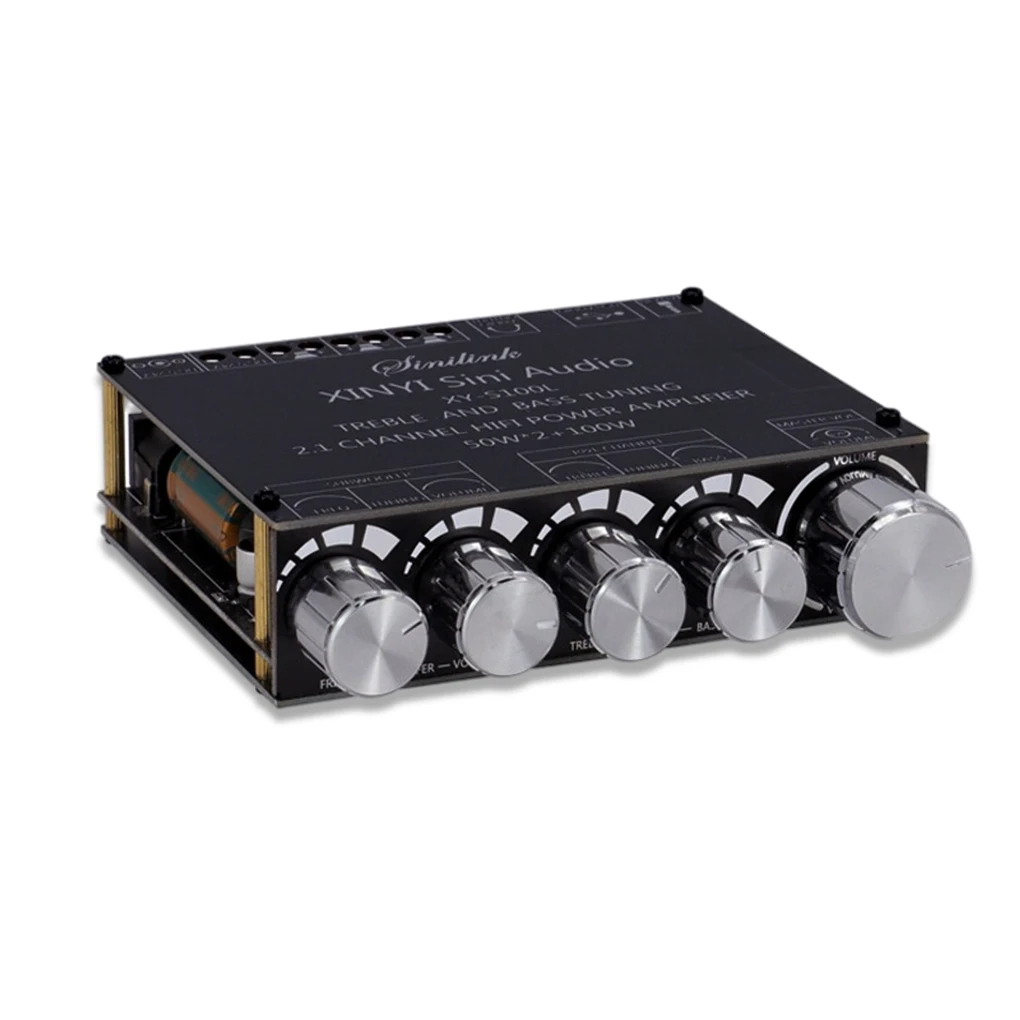 

100 Вт цифровой усилитель мощности плата Регулируемая Bluetooth-Совместимость 5,0 Модуль 3,5 мм выход компьютер динамик аксессуары