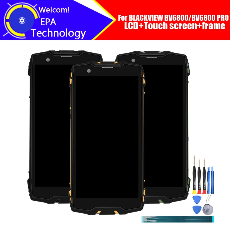 ЖК-дисплей 5,7 дюйма Blackview BV6800 + дигитайзер сенсорного экрана + рамка в сборе, 100% оригинальный ЖК-дисплей + дигитайзер сенсорного экрана для BV6800 Pro