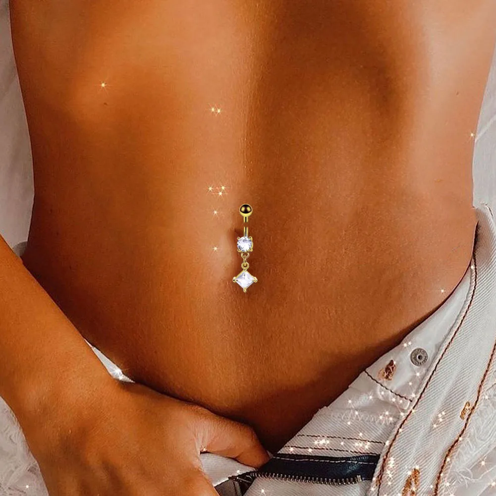 Высококачественное украшение для пупка 14G новая модель кольца из нержавеющей