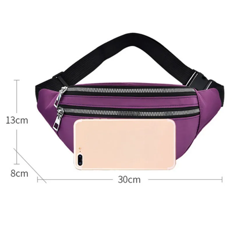 Fashion Waist Bag Women'S Simple Shoulder Bag Lightweight Oxford Cloth Men'S Casual Travel Versatile Crossb