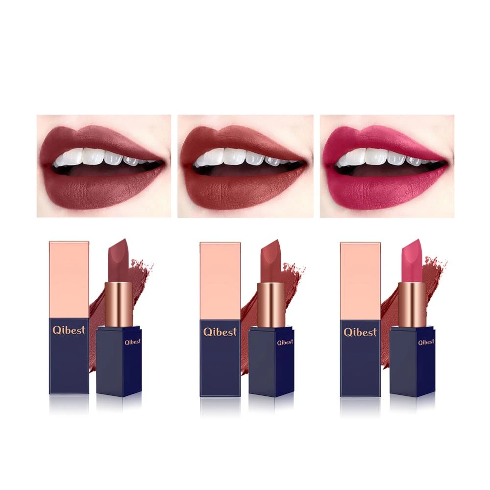 

12 Shade Nude Color Matte Lipstick Waterproof Pigment Red Nude Long Lasting Lipstick Matte Makeup Batom Matte