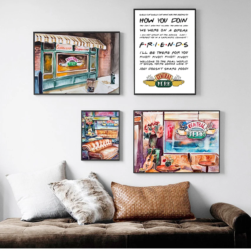 Картина с изображением ресторана гостиной домашний декор центральный Перк