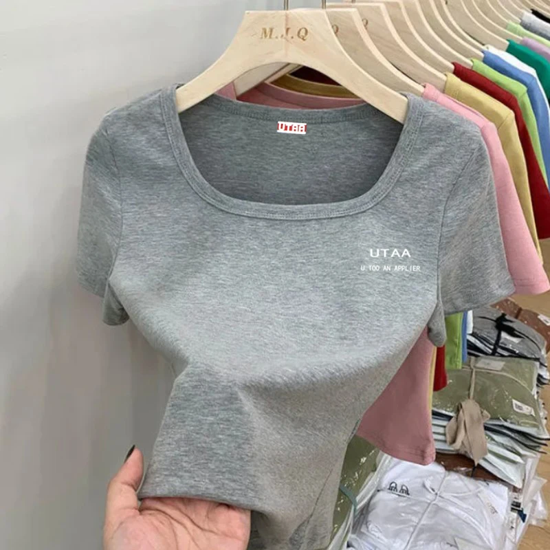 23 Golf T-shirt Women's Fashion Summer Cotton Golf Top Brand Logo UTAA Golf Short Sleeve Fashion Street Golf Apparel