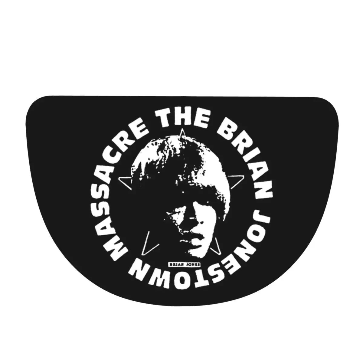 Фото Коврик для ванной комнаты Brian Jonestown Massacre из мягкой фланели, полукруглый, нескользящий, впитывающий, для дома и спальни. №1