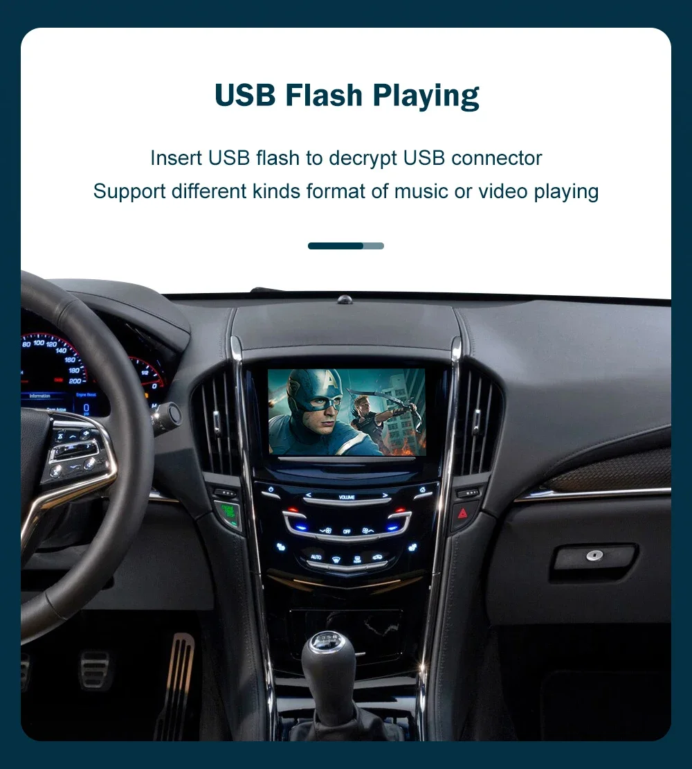 Беспроводной модуль CarPlay Android Auto видеоинтерфейс Mirror-Link для Cadillac ATS CTS XT5 XTS SRX 2014-2017 DSP