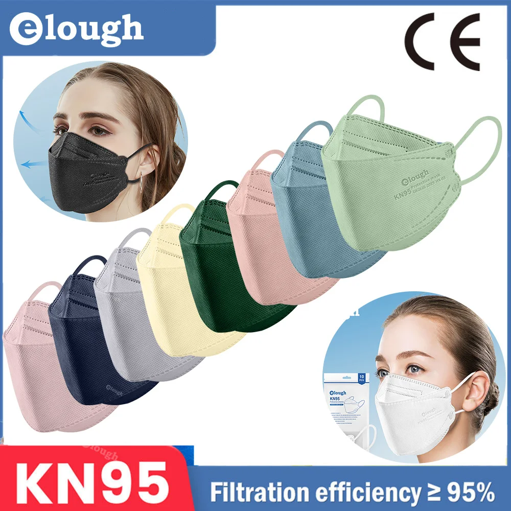 Респиратор FFP2 для взрослых 4-слойная маска лица с сертификатом качества рыбы fpp2