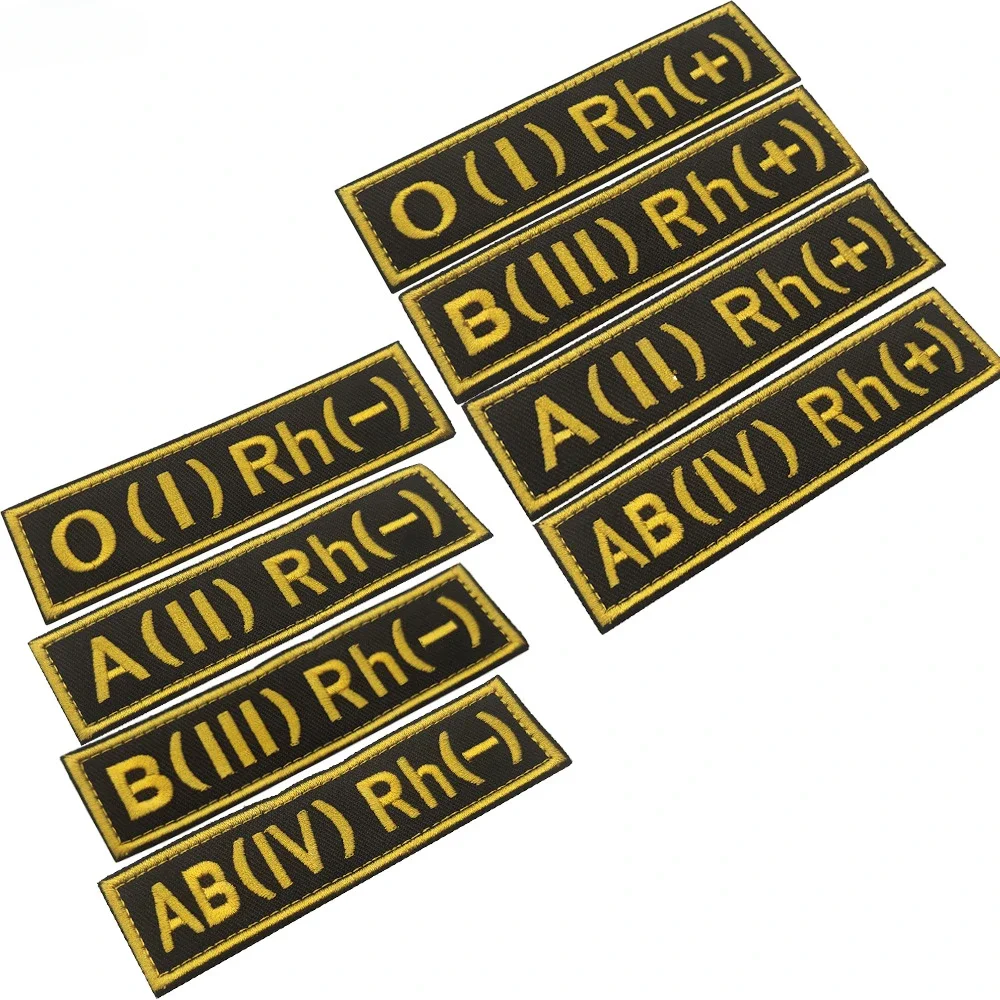 

Russia RH+ Armband RH-Blood Type Patches Tactical Medicine Hook and Loop Blood Badge Military Embroidery Clothes Stickers