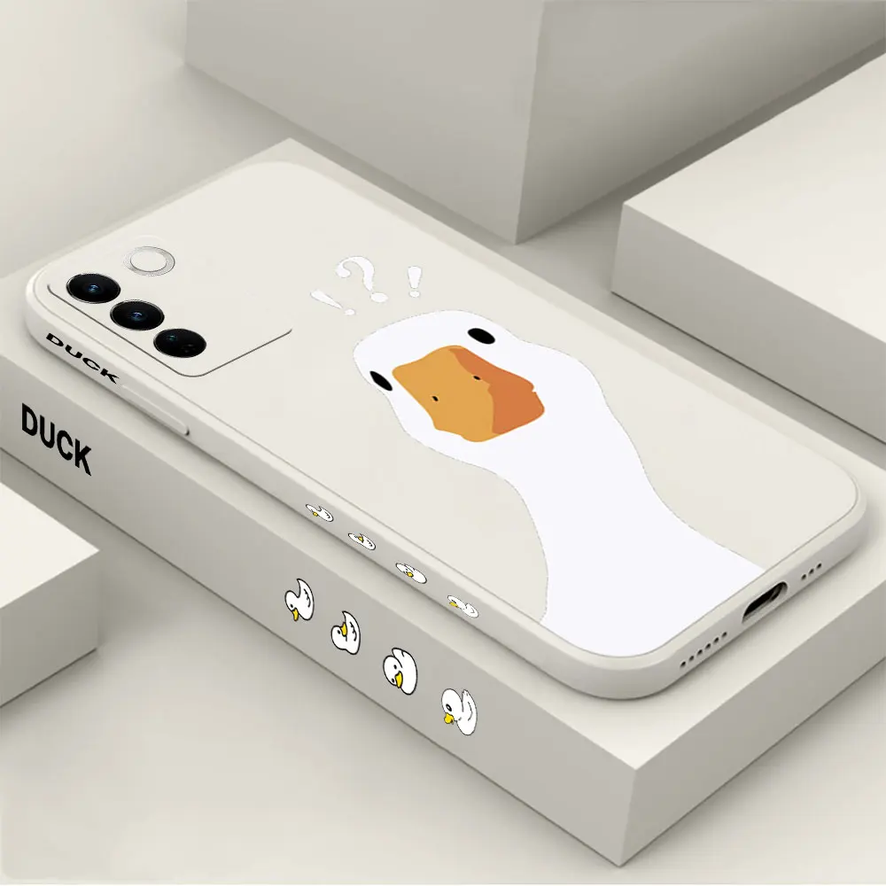

Cartoon Doubt Duck Phone Case For VIVO S16 S16E S15 S15E S12 S10 S10E S9 S9E S7 S6 S5 S1 S7T V23 V21 V20 V15 T2X T1 PRO 5G Cover