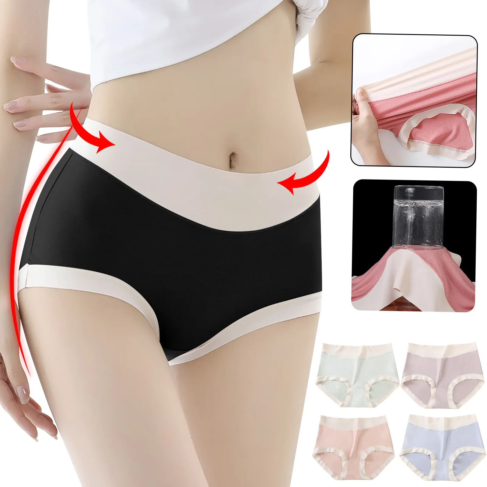

Women's Lace Panties Low Waist Sexy Breifs Gather Your Waist And Buttocks Lines High Waist No Show Underwear Women