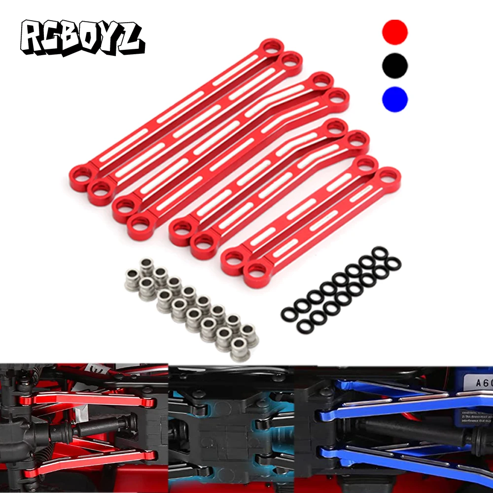 

8PCS High Clearance Chassis Links for Traxxas 1/18 TRX4M Bronco Defender Metal Alloy Linkage Set for RC Crawler Car Upgrade Part