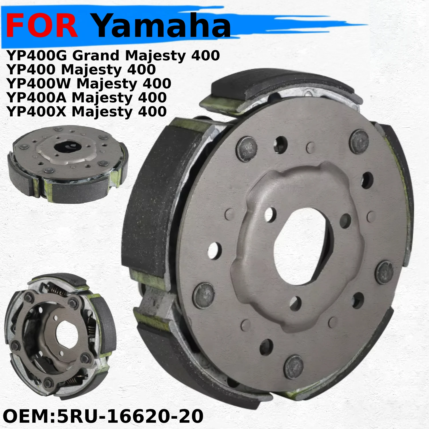 

Центробежная муфта мотоцикла для Yamaha YP400G Grand Majesty 400 YP400 Majesty YP400W YP400A YP400X OEM: 5RU-16620-20