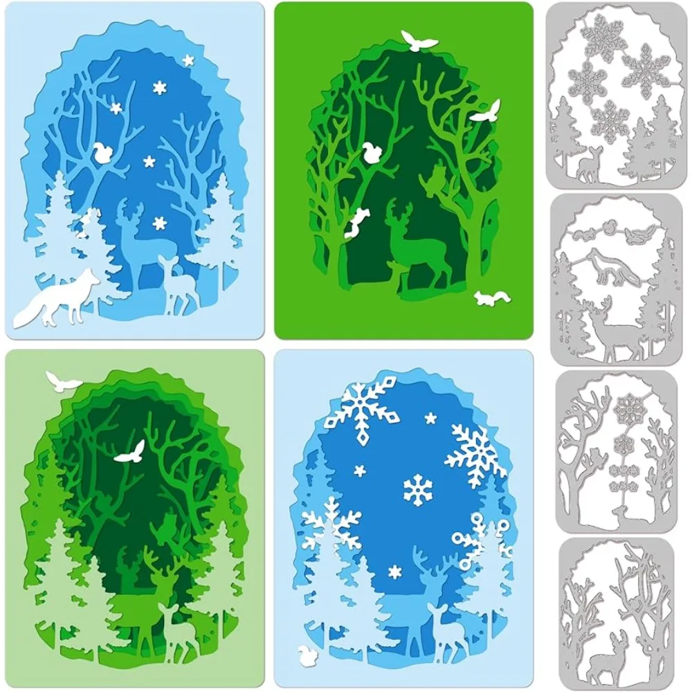 Вырубные штампы для рукоделия скрапбукинг металл рождественский лес граница