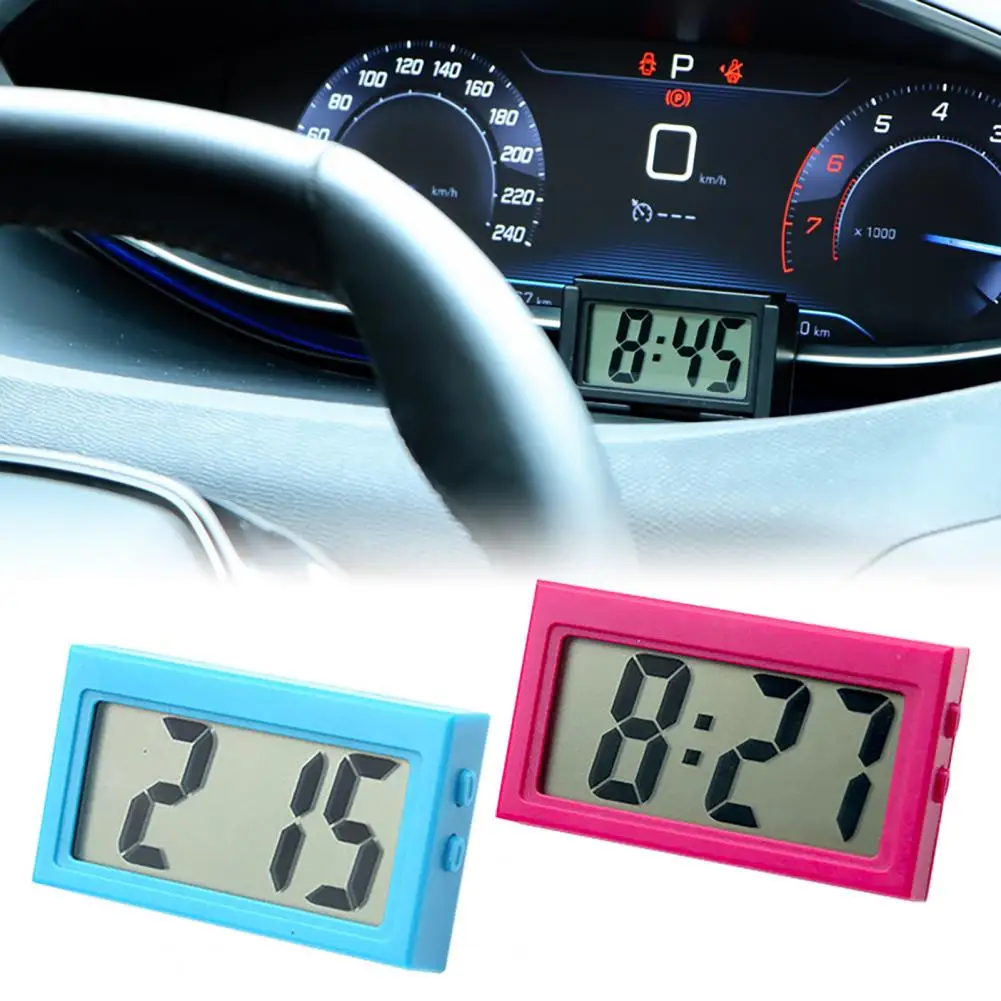 

Electronic Clock Self-adhesive Mini LCD Display Large Screen Table Dashboard Desk Digital Clock For Home