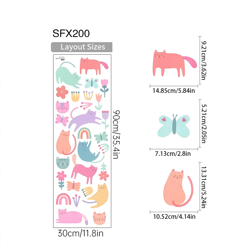 

Цветные наклейки на стену с котом Sproutfox