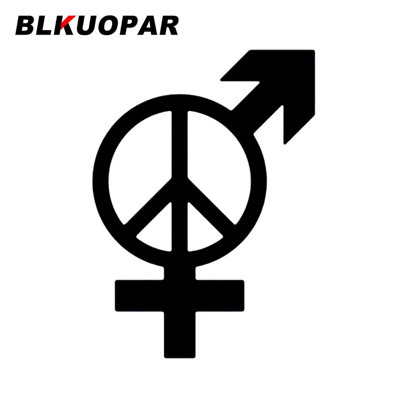 

BLKUOPAR мир между полосами Автомобильная наклейка креативная высечка Солнцезащитная графика Винил оригинальный Забавный модный Стайлинг авт...