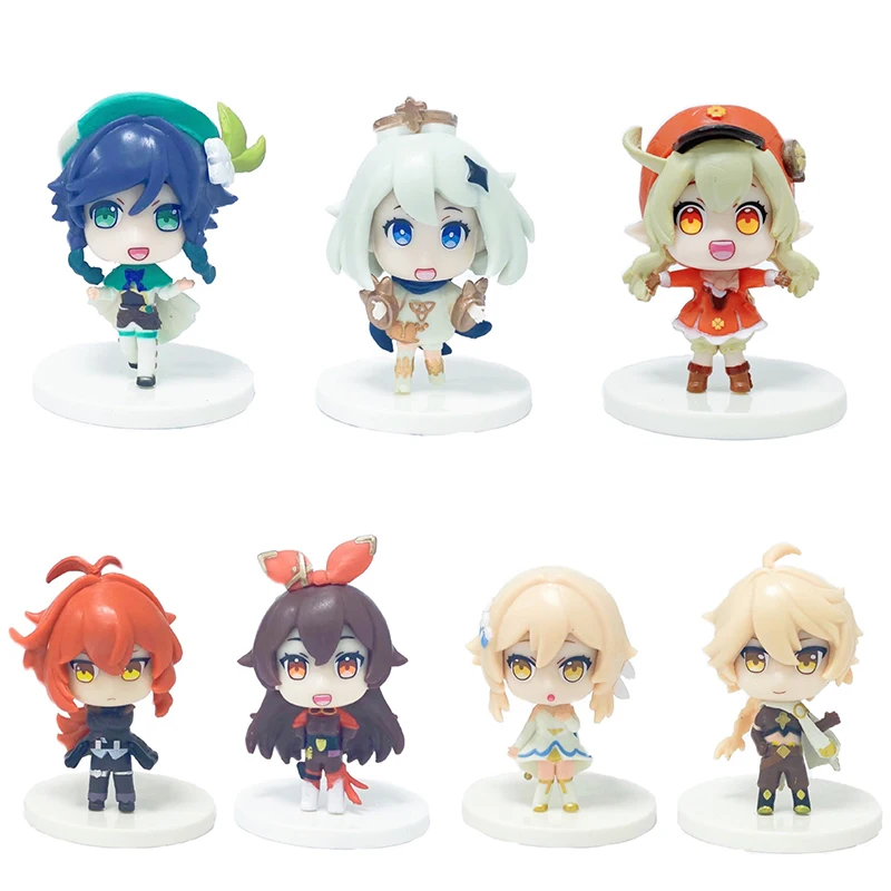 

9CM Genshin Impact Paimon GanYu Ver Girl Anime Figure Hard PVC Action Game Micro Model Toys Collection Doll Home Car Decor Gifts