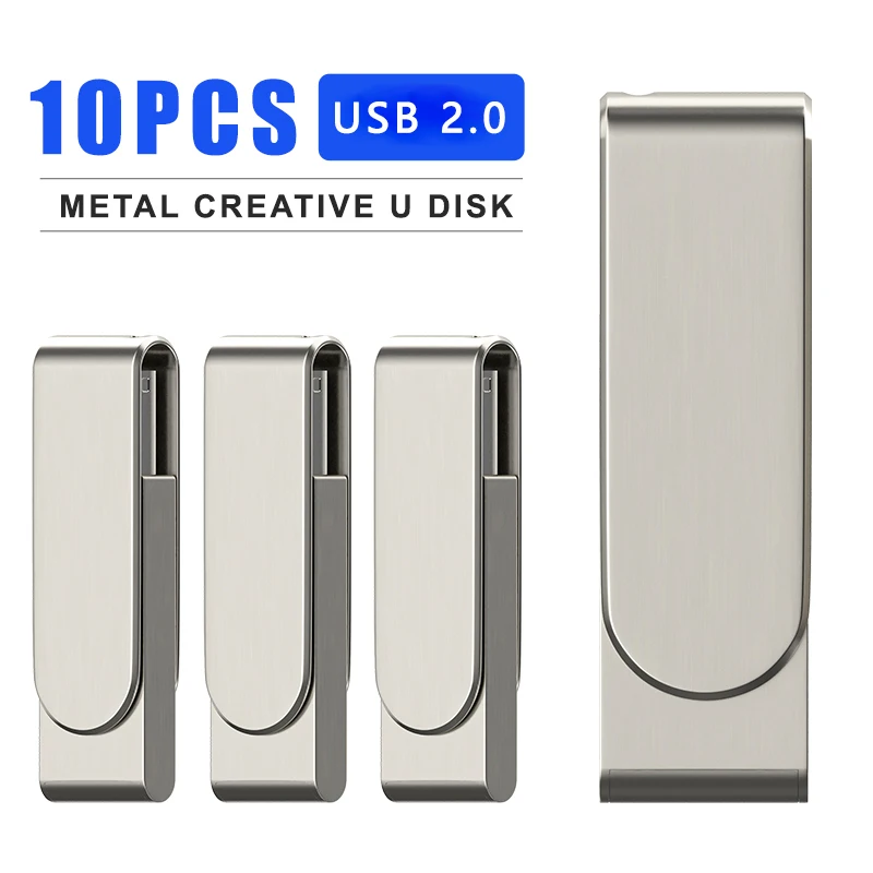 10PCS Free Custom LOGO USB Flash Drive 4GB 8GB 3.0 High Speed Pen Drive 16GB 32GB 64GB 128GB Pendrive metal usb sticks with key